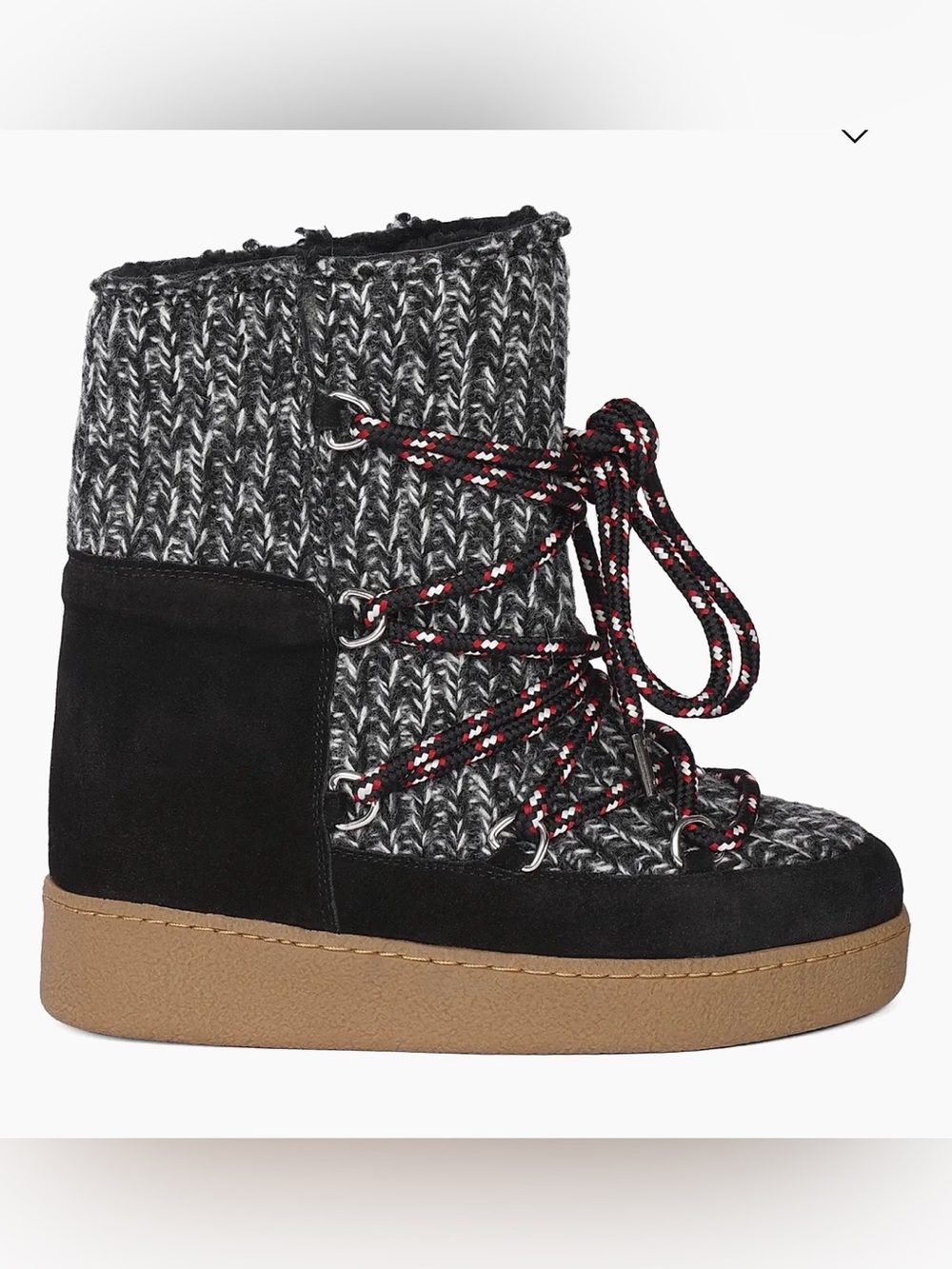 Isabel Marant Nowles 40MM Shearling-Lined Wool Platform Boots Sz 37 (7)
